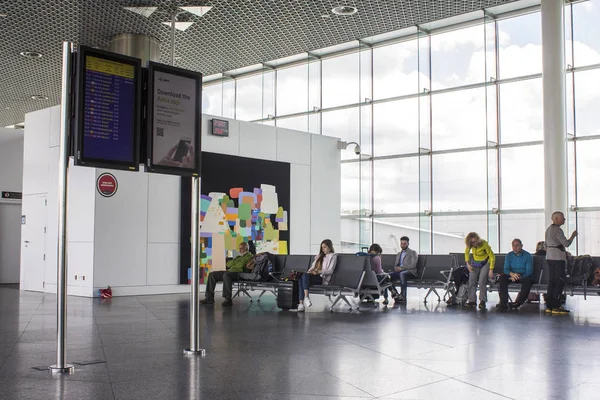 Зал Ожидания Пассажирами Аэропорту Сантьяго Компостела Галисия Испания — стоковое фото