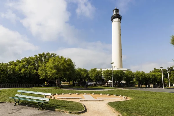 Биарра Франция View Phare Biarritz Lighthouse Major Landmark City — стоковое фото