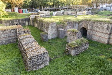 Trier, Almanya. Barbara hamam (Barbarathermen), bir büyük Roma Hamamı karmaşık gelen antik şehir, Augusta Treverorum. 1986 yılından bu yana Dünya Mirası