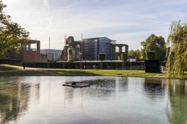 Trier, Almanya. İmparatorluk hamamları (Kaiserthermen), bir büyük Roma Hamamı karmaşık gelen antik şehir, Augusta Treverorum. 1986 yılından bu yana Dünya Mirası