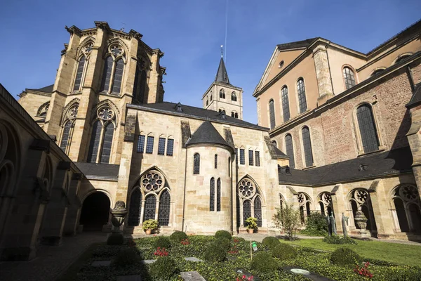 Trewir Niemcy Gotyckie Krużganki Katedry Świętego Piotra Kościoła Matki Bożej — Zdjęcie stockowe