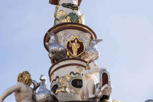 Trevír Německo Petrusbrunnen Svatý Petr Kašna Památka Monument Hauptmarkt Tržní — Stock fotografie