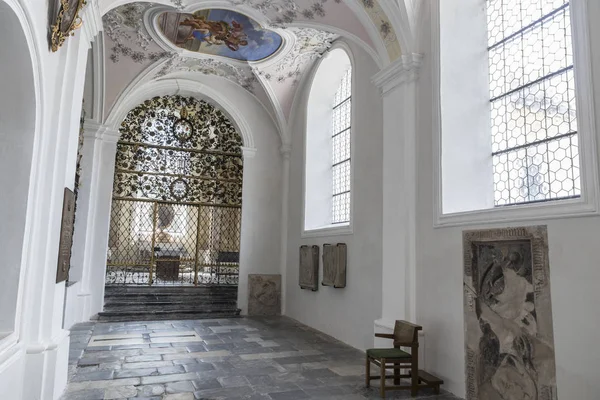 Collegiale Kerk Van Stift Stams Een Barokke Cisterciënzerabdij Gemeente Stams — Stockfoto