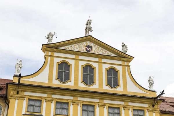 Kolegiata Kościół Stift Stams Barokowego Opactwa Cystersów Gminie Stams Kraju — Zdjęcie stockowe