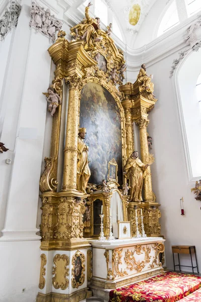 Iglesia Colegiata Stift Stams Una Abadía Cisterciense Barroca Municipio Stams — Foto de Stock