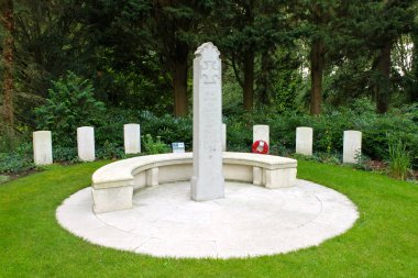 Mons, Belçika. Saint Symphorien Şehitliği, Saint-Symphorien, province Hainaut, Belçika zemin Birinci Dünya Savaşı Commonwealth savaş Graves komisyon mezar
