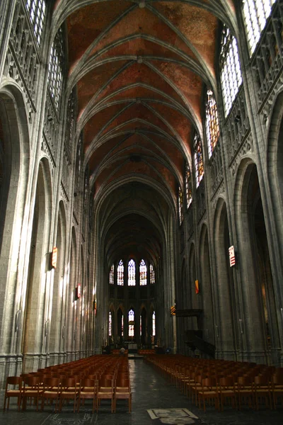 Mons Belçika Saint Waltrude Collegiate Kilisesi Collegiale Sainte Waudru Bir — Stok fotoğraf