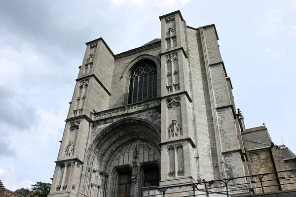 Mons Belgique Collégiale Sainte Waltrude Collegiale Sainte Waudru Monument Gothique — Photo