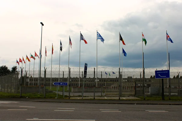 Монс Бельгія Фігури Верховне Командування Сил Європі Штаб Квартира Організації — стокове фото
