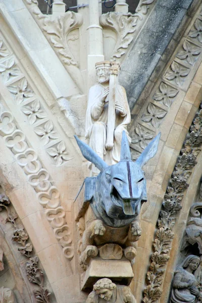 Reims France Details Cathedral Our Lady Cathedrale Notre Dame Major — Stock Photo, Image