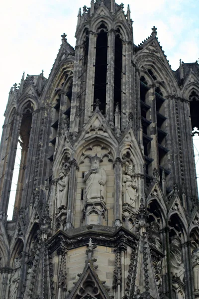 Reims Fransa Our Lady Katedrali Cathedrale Notre Dame Bir Büyük — Stok fotoğraf