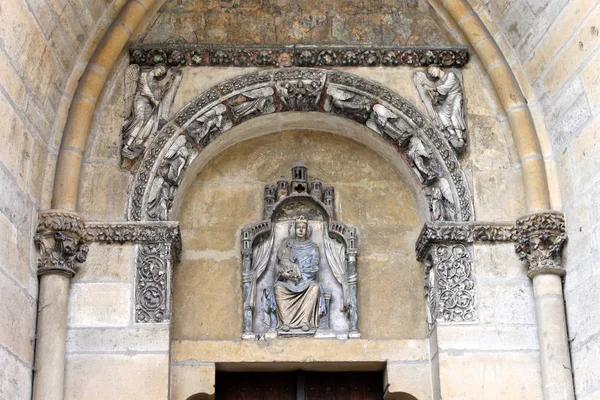 Remeš Francie Podrobnosti Katedrále Panny Marie Cathedrale Notre Dame Významné — Stock fotografie