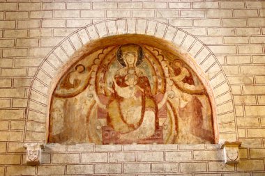 Saint-Savin, Fransa. Abbey Saint-Savin-sur-Gartempe, Roma Katolik Kilisesi Poitou, 1983 den beri dünya mirası
