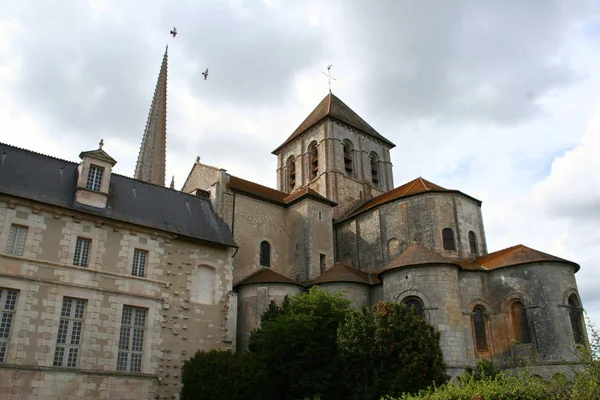 Saint Savin Francja Opactwie Saint Savin Sur Gartempe Kościół Rzymsko — Zdjęcie stockowe