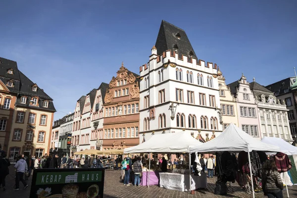 Trier Marktplatz, Niemcy — Zdjęcie stockowe