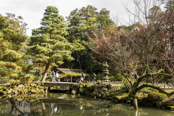 Kanazawa Japonia Kenroku Stary Prywatny Ogród Jeden Trzech Ogrodów Japonii — Zdjęcie stockowe