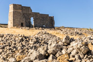 Acinipo, İspanya. Ronda yakınlarındaki antik Roma şehri Acinipo 'nun kalıntıları.,