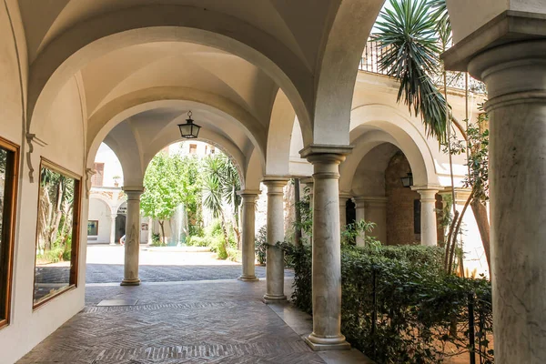 Sevilla Spain Plaza Del Cabildo Walled Semicircular Square Old Town — Stock Photo, Image