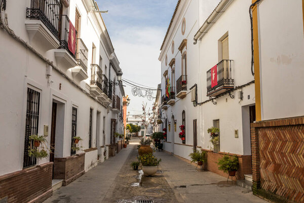 La Puebla de los Infantes, Spain, a town in the Northern mountain range of the province of Sevilla in Andalucia