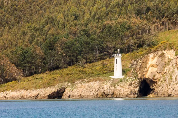 Μανόν Ισπανία Φάρος Της Punta Barra Ένας Φάρος Στη Γαλικία — Φωτογραφία Αρχείου