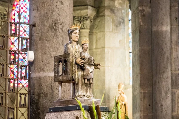 Orcival Francia Statua Della Vergine Maria Basilique Notre Dame Basilica — Foto Stock