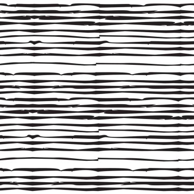 Yatay ile Seamless Modeli çizilmiş çizgiler ver. Soyut doodle geometrik doku. Vektör çizim