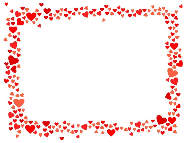 Abstract Love Your Valentines Day Greeting Card Design Red Hearts — Stock Vector