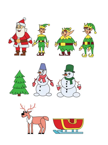 Christmas character set — Stock Vector