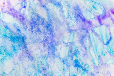 Beyaz zemin üzerine suluboya resim doku (el boyalı) soyut