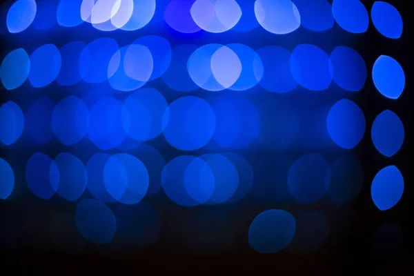 Brillo Abstracto Desenfocado Luces Azules Textura Bokeh Sobre Fondo Negro —  Fotos de Stock