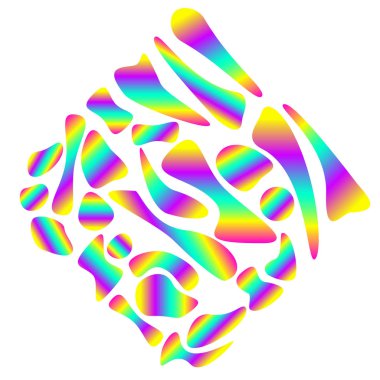 Trendy fütüristik sıvı soyut şekiller degrade öğeleri düzeni şablonu kümesi. Vektör eps 10 çizim. 