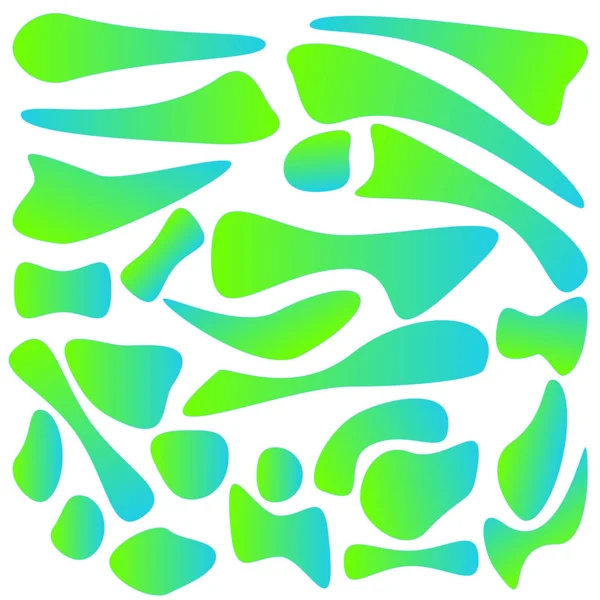 Trendy fütüristik sıvı soyut şekiller degrade öğeleri düzeni şablonu kümesi. Vektör eps 10 çizim. 