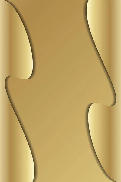 金色扁平几何液体形状: 金属梯度彩色抽象现代图形元素模板与复制空间。向量 eps10 例证 — 图库矢量图片