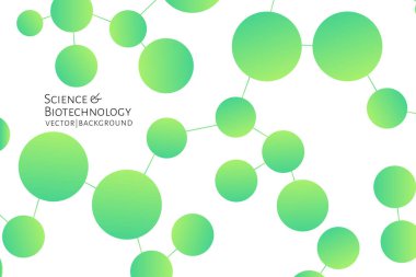 Yeşil kimyasal bağları, moleküller desen ile Modern arka plan. 