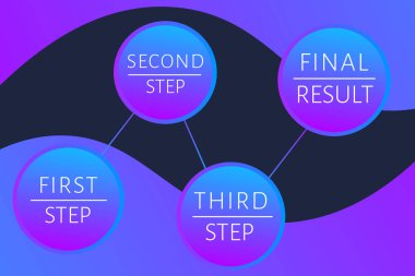 Fütüristik Infographic şablonuyla 4 seçenekleri (adım) ve yer
