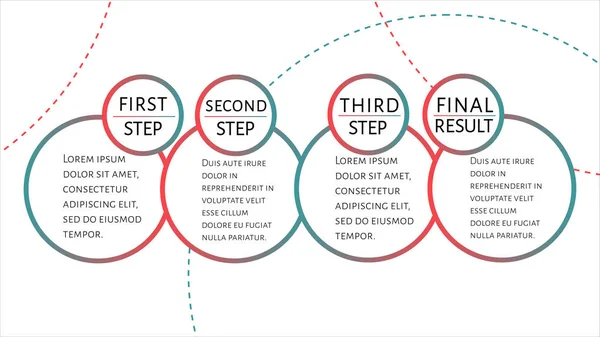 Fütüristik Infographic şablonuyla 4 seçenekleri (adım) ve yer — Stok Vektör