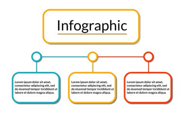 3 opsiyon ile parlak Infografik veri görselleştirme şablonu (s