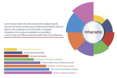 8 op ile parlak Infografik diyagram veri görselleştirme şablonu