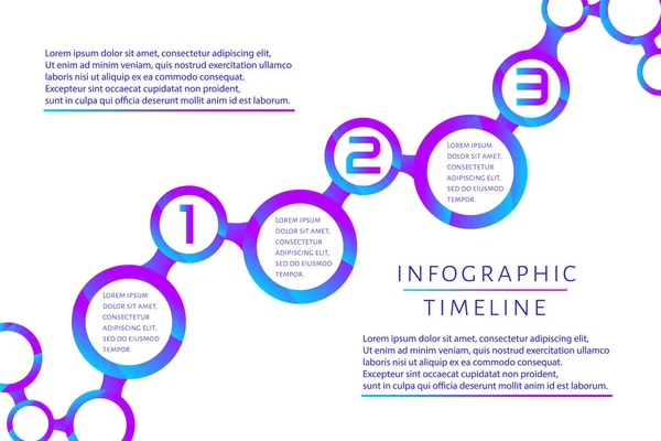 Futurisztikus infographic ütemterv sablon 3 lehetőség, lépéseket a — Stock Vector