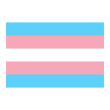 Official transgender community flag with blue, white and pink stripes. Template for banner, card, poster. clipart