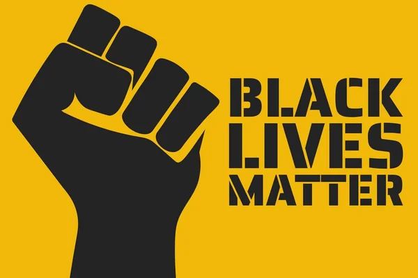 La vida de los negros importa. Plantilla para fondo, banner, póster con inscripción de texto. Ilustración del vector EPS10. — Vector de stock