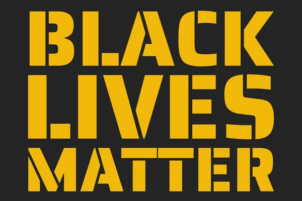 Koncept Black Lives Matter. Šablona pro pozadí, nápis, plakát s textem. Vektorová ilustrace EPS10. — Stockový vektor