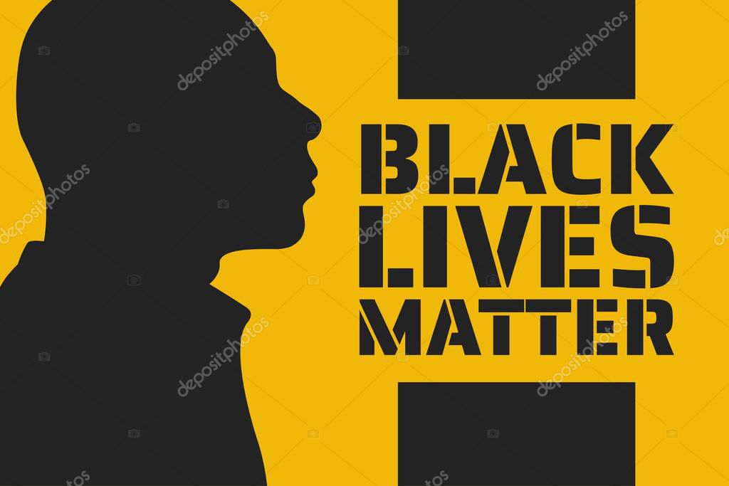 Black Lives Matter concept. Template for background, banner, poster with text inscription. Vector EPS10 illustration