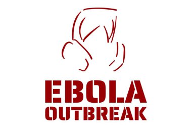 Ebola virüsü salgını konsepti. Arkaplan şablonu, afiş, yazılı poster. Vektör EPS10 illüstrasyonu.
