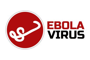 Ebola virüsü salgını konsepti. Arkaplan şablonu, afiş, yazılı poster. Vektör EPS10 illüstrasyonu.