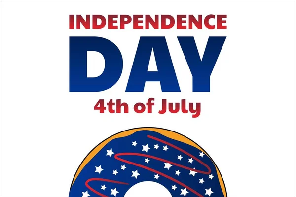 Día de la Independencia en los Estados Unidos de América, EE.UU. 4 de julio. Concepto de vacaciones. Plantilla para fondo, banner, tarjeta, póster con inscripción de texto. Ilustración del vector EPS10 . — Archivo Imágenes Vectoriales