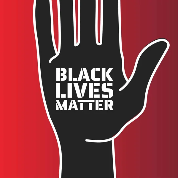La vida de los negros importa. Plantilla para fondo, banner, póster con inscripción de texto. Ilustración del vector EPS10. — Vector de stock