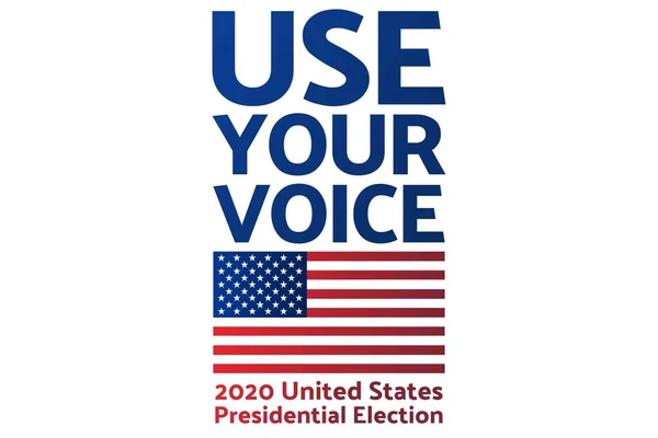 Le concept de l'élection présidentielle américaine de 2020. Modèle pour fond, bannière, carte, affiche avec inscription texte. Illustration vectorielle EPS10. — Image vectorielle