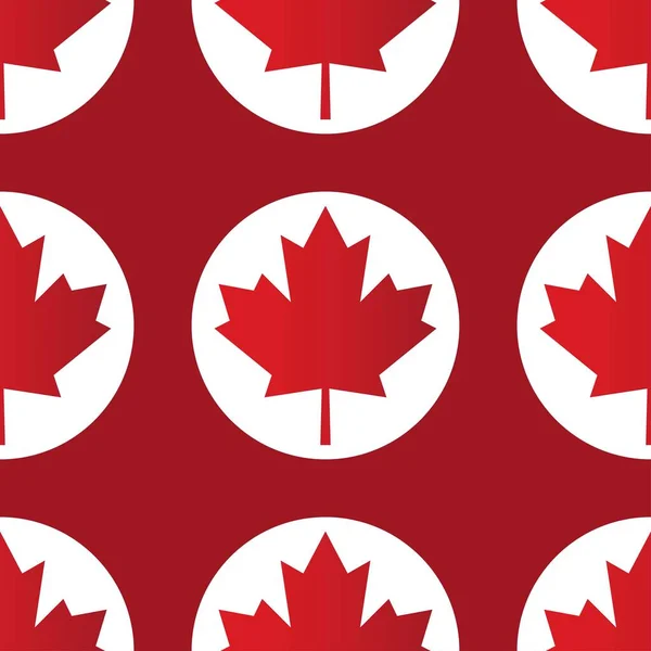 Bezešvé vzor pozadí s kanadským javorovým listem. Šablona pro pozadí, banner, karta, plakát. Vektorová ilustrace EPS10. — Stockový vektor