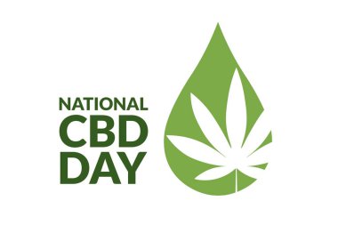 Ulusal CBD Günü. 8 Ağustos. Tatil konsepti. Arkaplan, afiş, kart, yazılı poster şablonu. Vektör EPS10 illüstrasyonu.